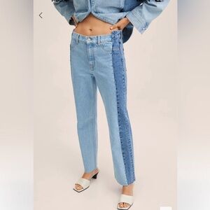 MNG Two-Tone Blue Women's Jeans